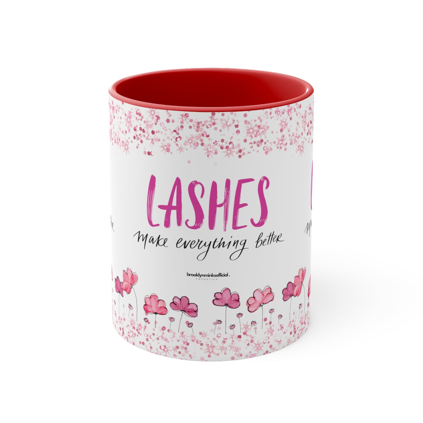 Lashes Make Everything Better Accent Coffee Mug, 11oz