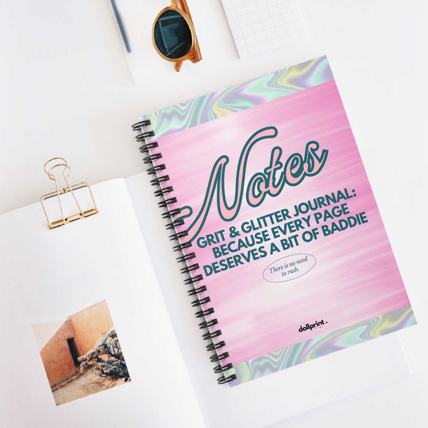 Grit & Glitter Spiral Notebook - Ruled Line