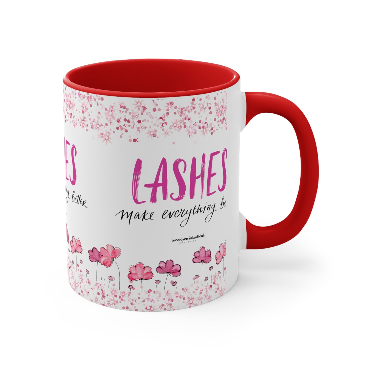 Lashes Make Everything Better Accent Coffee Mug, 11oz