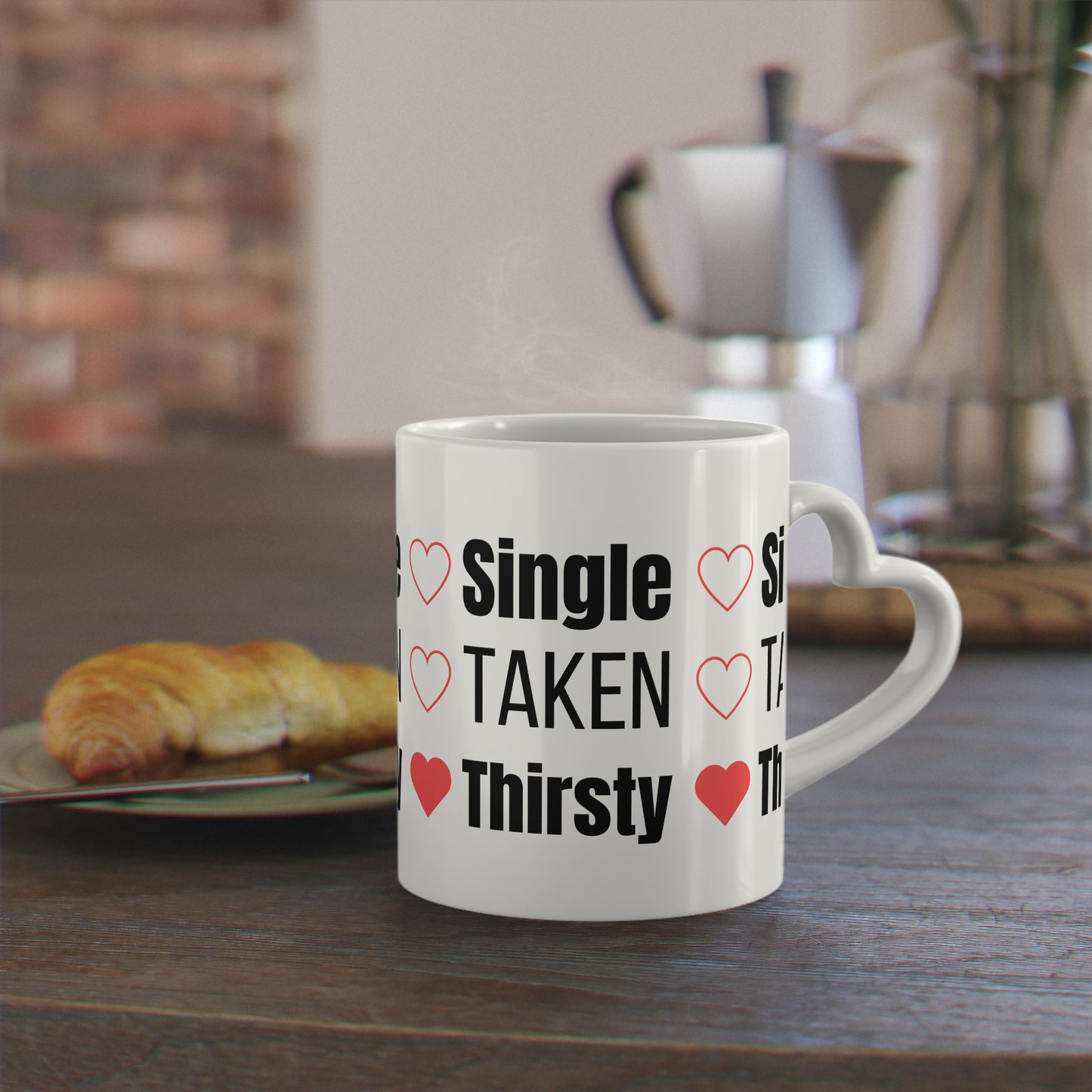 Heart-Shaped Mug Heart-Shaped Mug - Valentine's Day Coffee Cup - Romantic Gift for Him or Her - Love-themed Drinkware