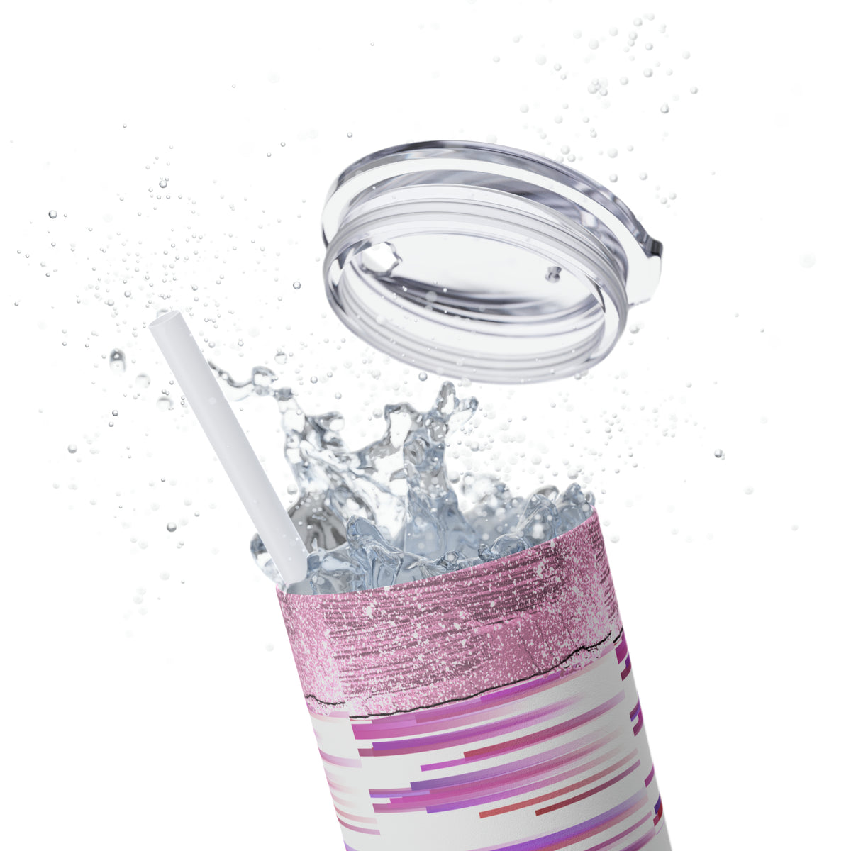 B*h Skinny Tumbler with Straw, 20oz