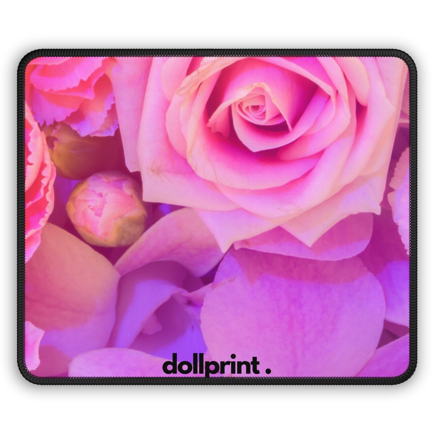 Pink Floral Non-Slip Mouse Pad