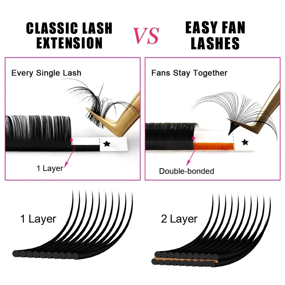 CASHMERE INDIVIDUAL MINK LASH TRAYS (EASY FAN ONLY)