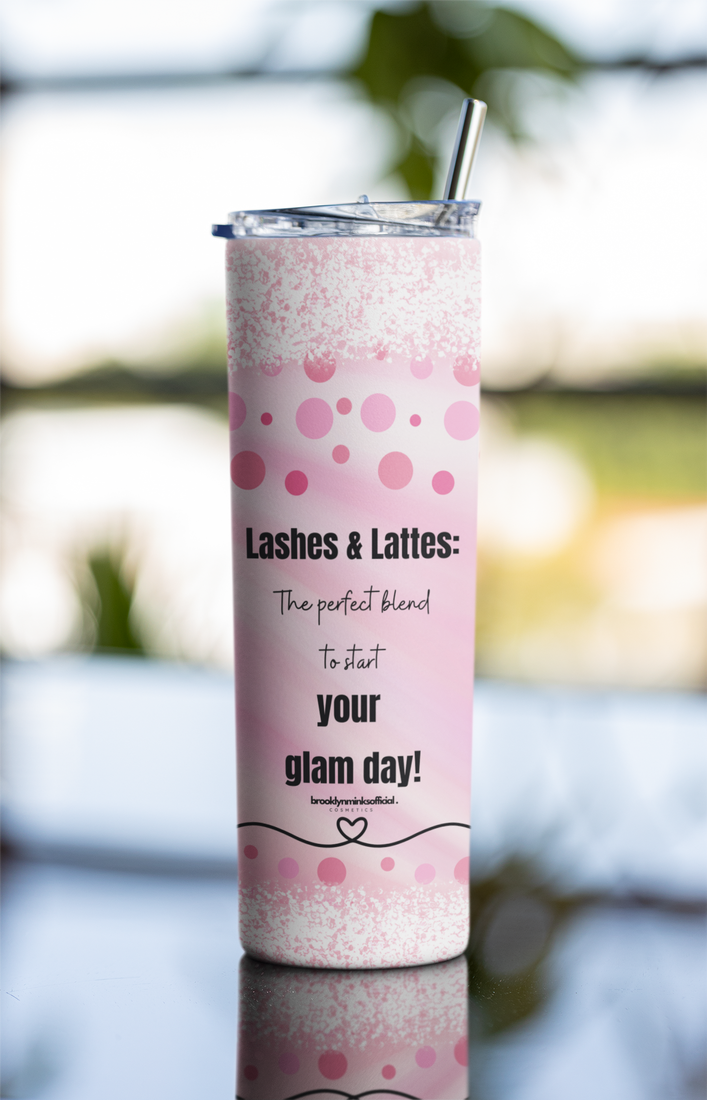 Lashes And Lattes Tumbler 20oz