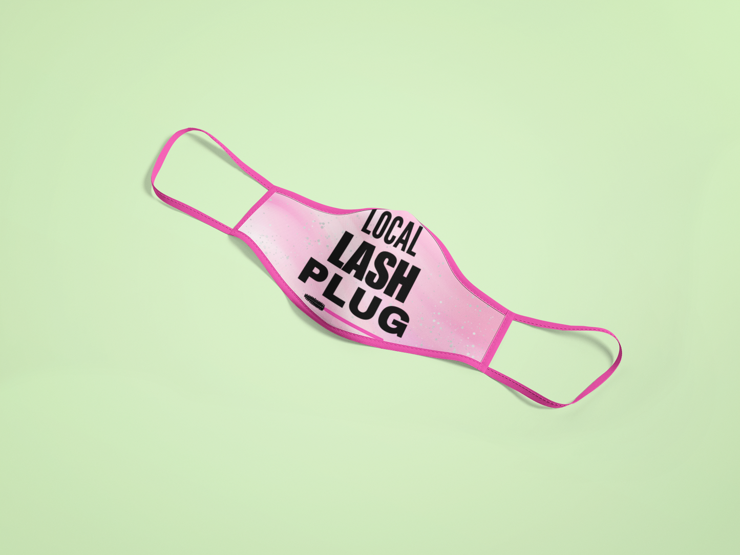 Local Lash Plug Fitted Polyester Face Mask