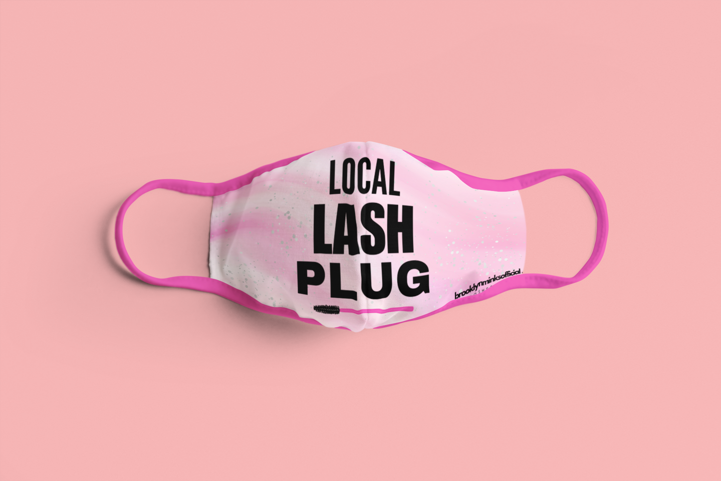 Local Lash Plug Fitted Polyester Face Mask