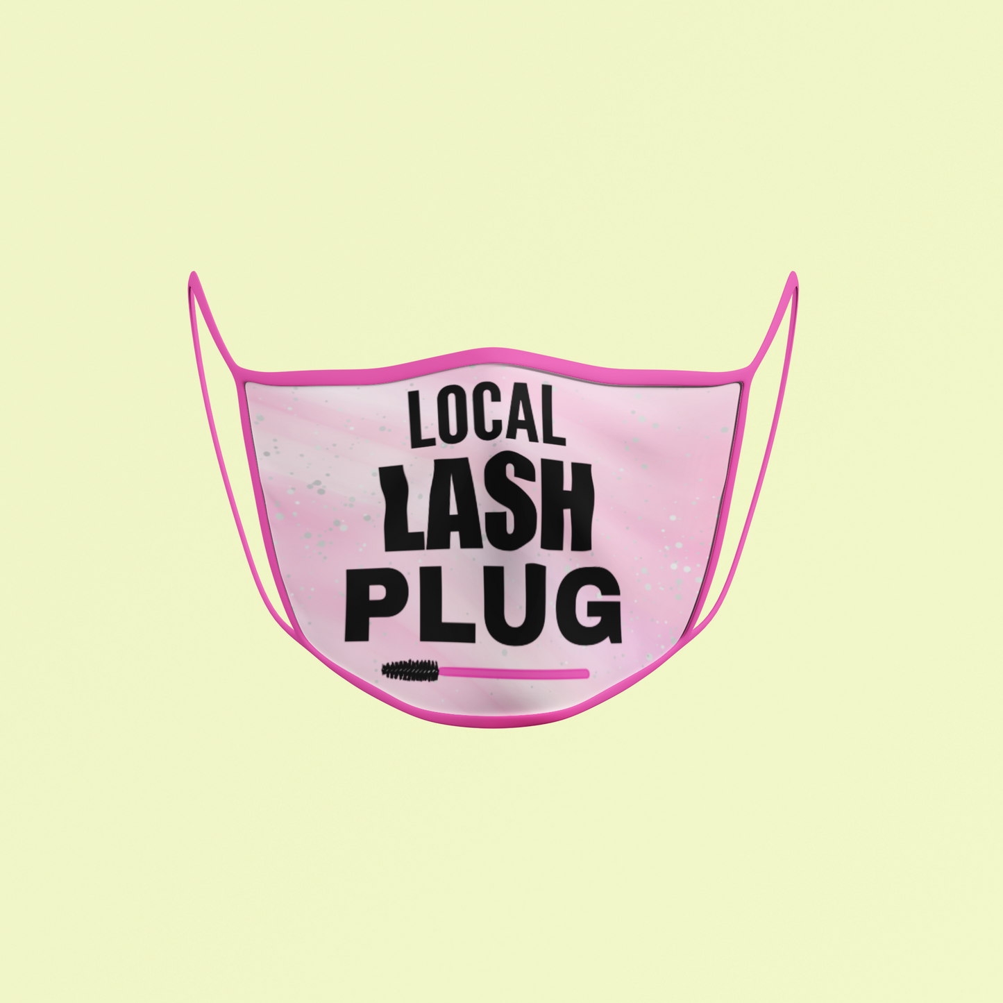Local Lash Plug Fitted Polyester Face Mask
