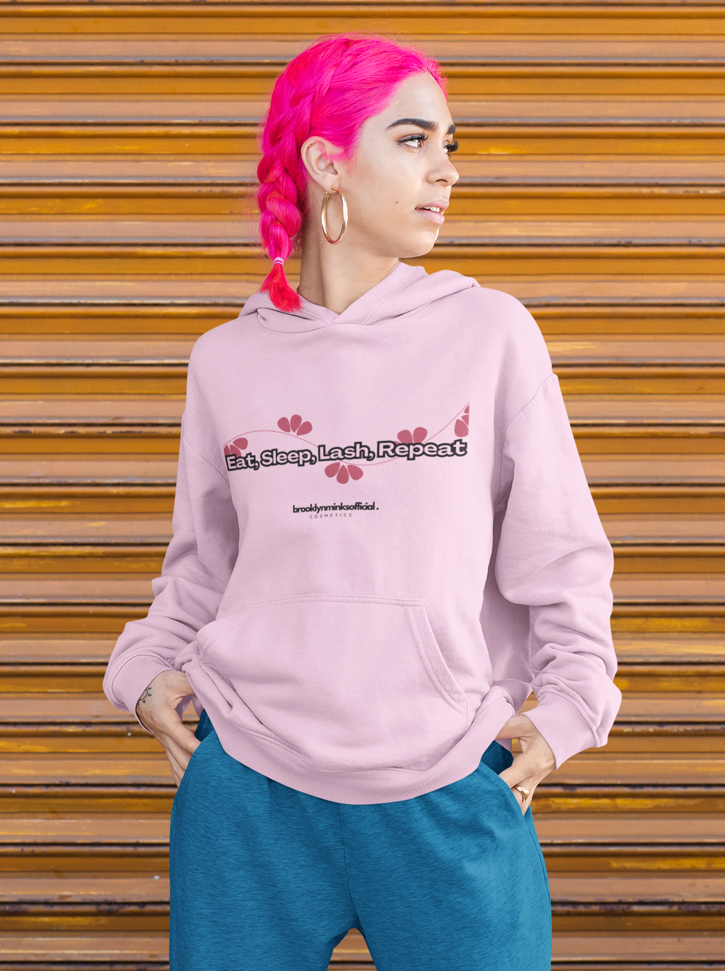 Eat Sleep Lash Repeat Heavy Blend™ Hooded Sweatshirt
