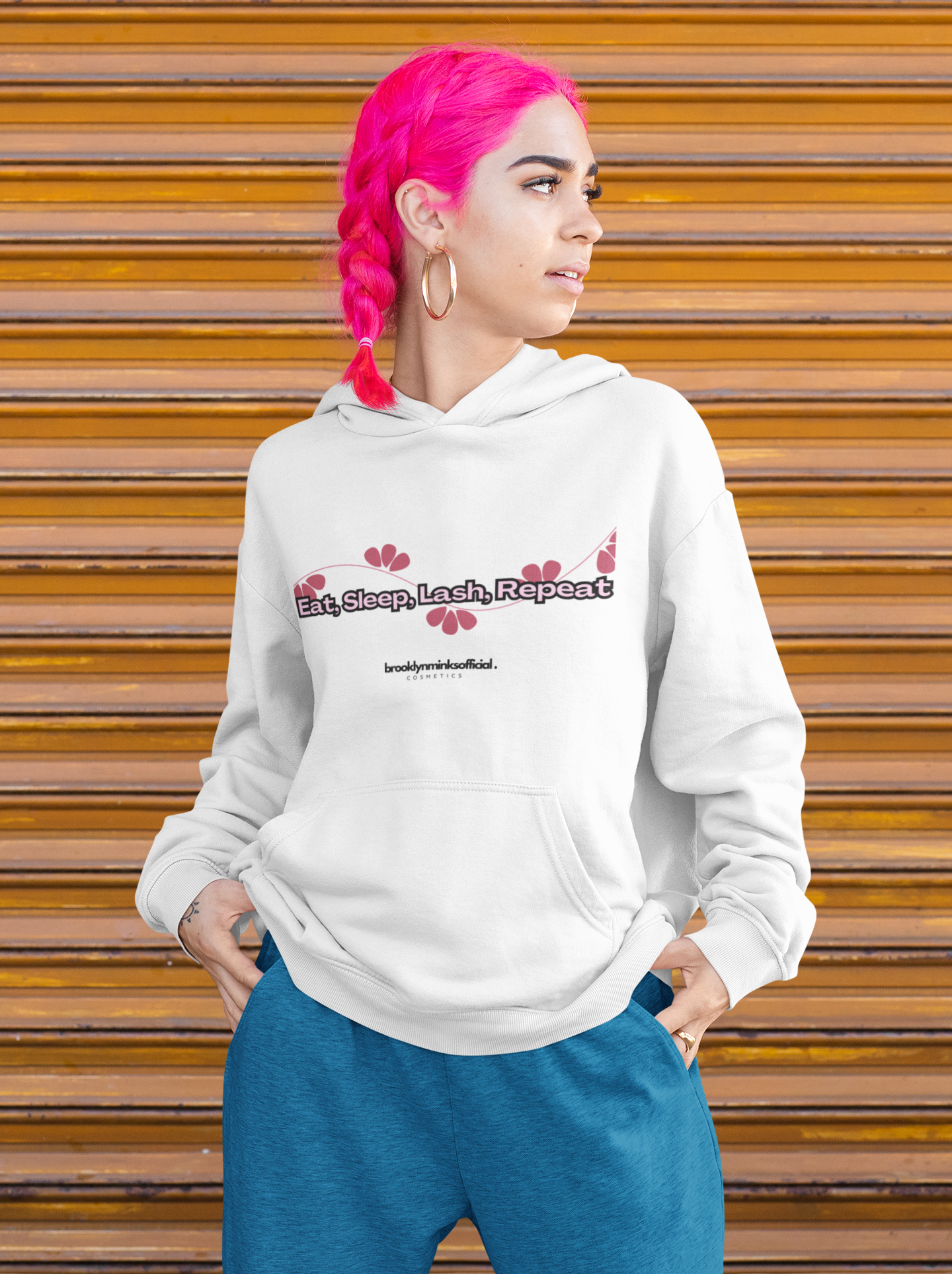 Eat Sleep Lash Repeat Heavy Blend™ Hooded Sweatshirt