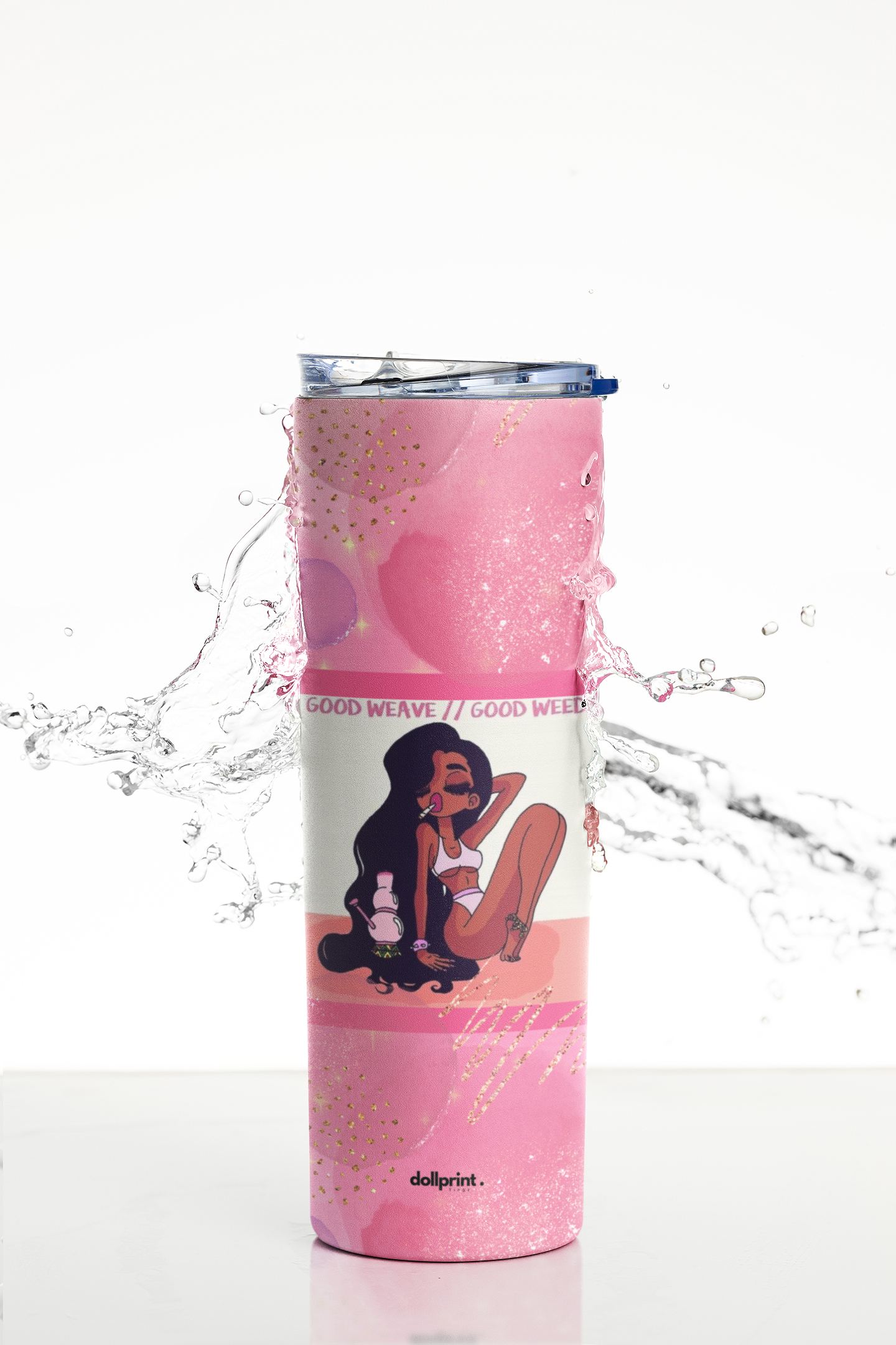 Good Weave Skinny Tumbler with Straw, 20oz