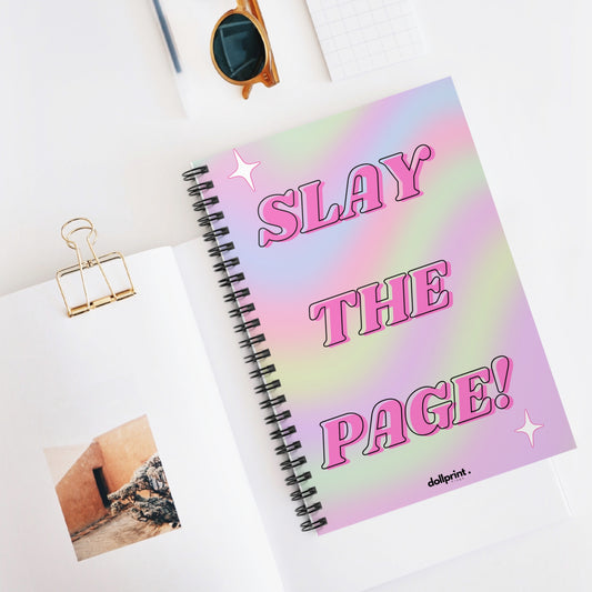 Slay The Page Spiral Notebook - Ruled Line